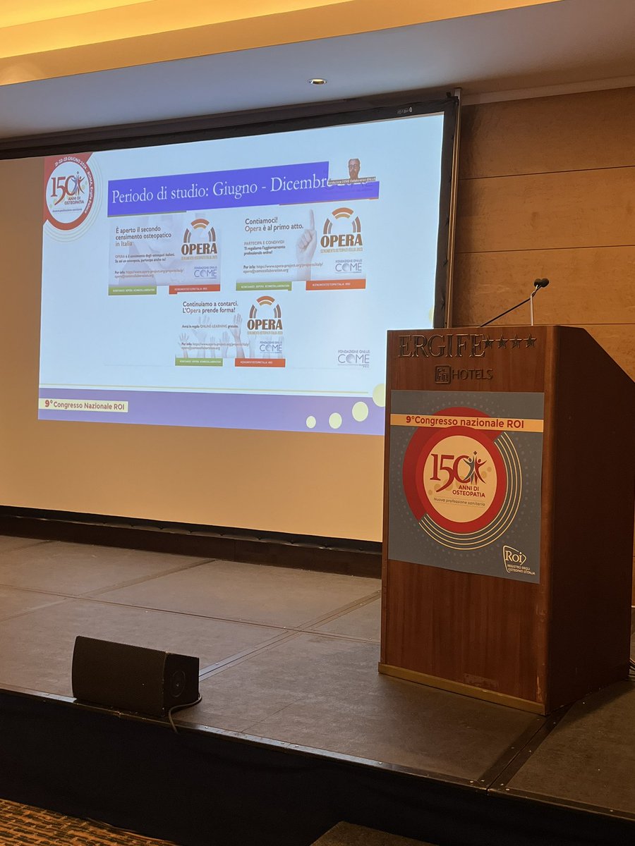 La seconda giornata del #CongressoROI2024 è dedicata agli importanti progetti ROI degli ultimi mesi: partiamo da "CronOs 2024 e Opera 2" con <a href="/82Pietrantonio/">Luca Di Pietrantonio</a> e <a href="/CerritelliF/">Francesco Cerritelli</a>.

#registroosteopatiitalia #osteopati #23giugno