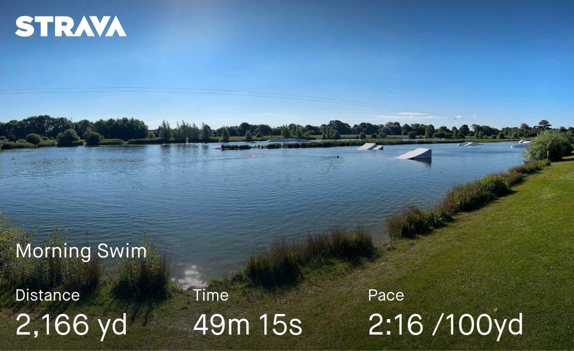 Beautiful morning for the first OW swim of the year 

<a href="/TeachersRunClub/">TeachersRunClub</a> 
<a href="/BoxEndPark/">Box End Park</a>