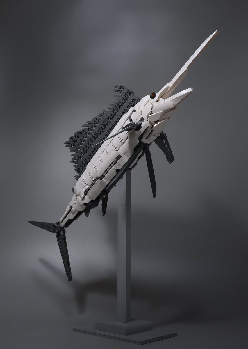 レゴでバショウカジキを作ったよ。 時速100kmを超える速さで海面を