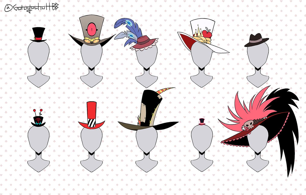 해즈빈의 모자들~!
👒👒👒
#HazbinHotelFanart