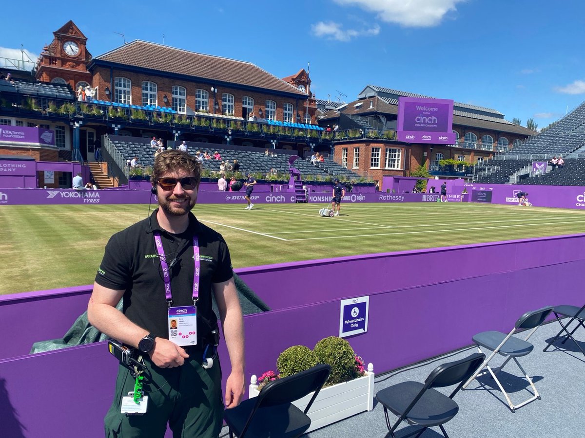 It’s the final <a href="/QueensTennis/">HSBC Championships</a> today and our clinical teams remain on site before heading south of the river to provide medical cover at the qualifiers, and supporting events for <a href="/Wimbledon/">Wimbledon</a>, in Raynes Park, Roehampton and at the All England Lawn Tennis Club 🎾