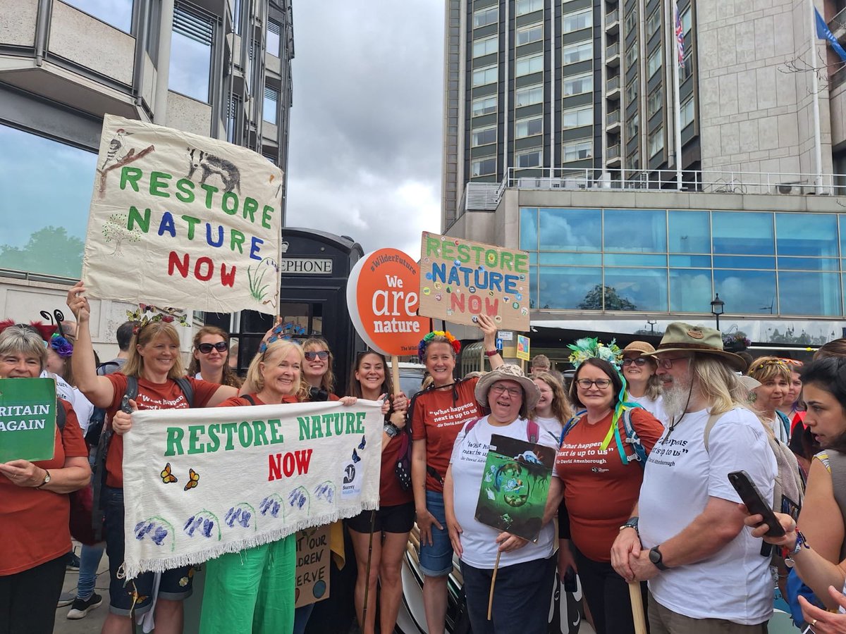 Yesterday, over 60,000 people marched to Parliament demanding immediate action to #RestoreNatureNow! 🌍

This massive turnout highlights the urgent need for stronger political action to tackle the nature and climate crisis.

Find out more 👉 wildlifetrusts.org/news/over-6000…