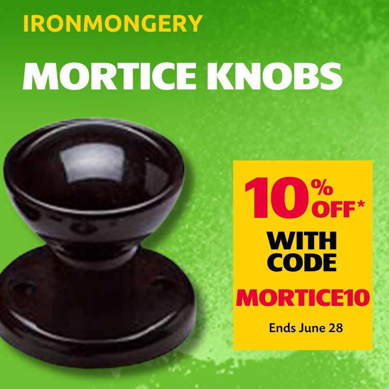 diydirectcom's tweet image. Mortice knobs operate a mortice lock or latch set into the door. We're offering 10% off #MorticeKnobs with code MORTICE10 until June 28th. buff.ly/4aXFSWJ #ironmongery #hardware
