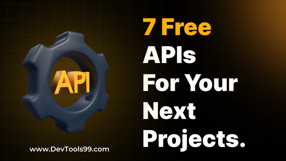 DevTools99's tweet image. Hey Developers! Looking to boost your projects without breaking the bank? Check out these 7 free APIs to supercharge your development. youtu.be/HBCwWlG01LU
.
.
.
.
.
.
.
.
.
#FreeAPIs #WebDevelopment #DeveloperResources #APITips #CodingTools #BoostYourProjects