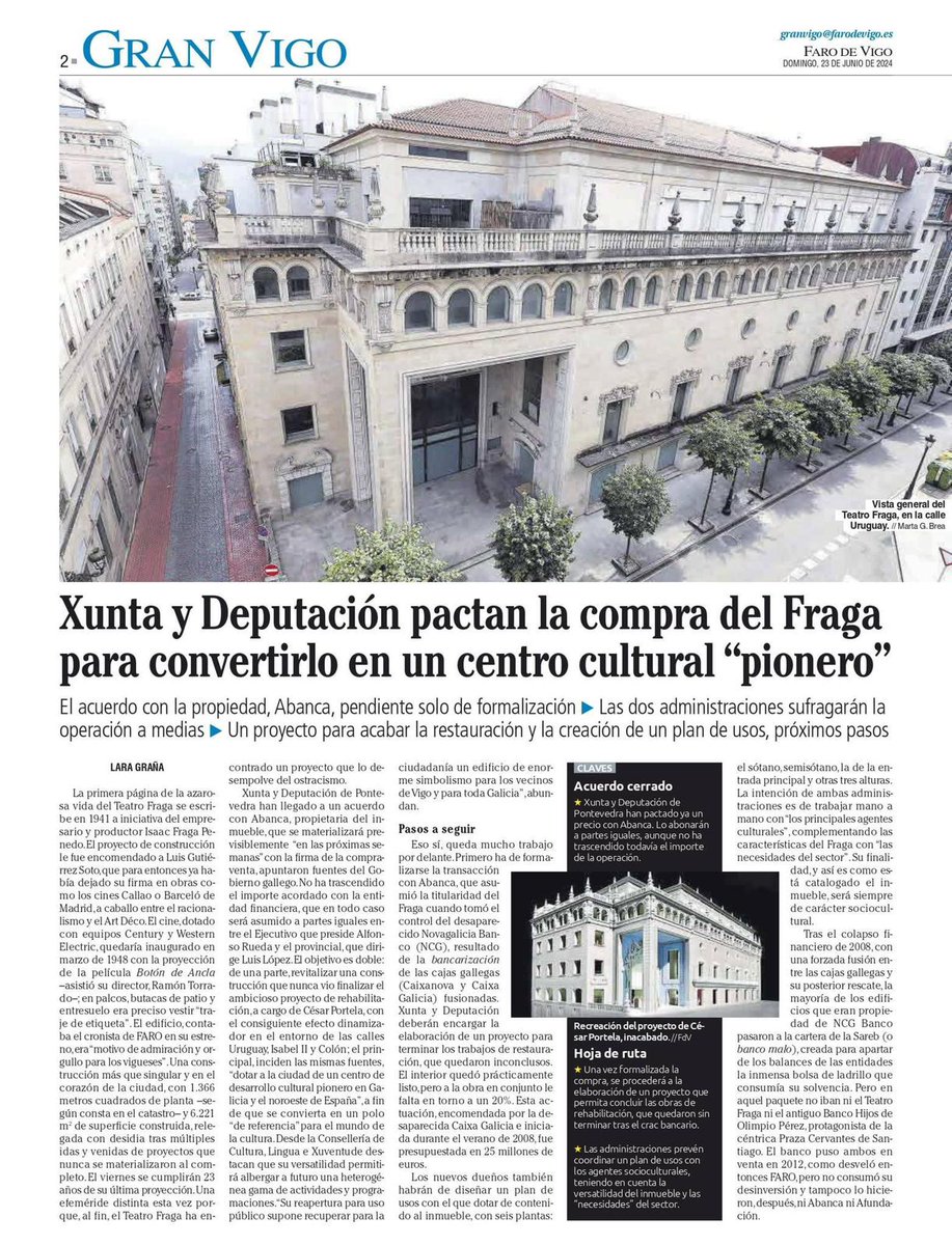 danielchapela1's tweet photo. Vigo necesita recobrar o pulso cultural perdido durante anos de mandato de Abel Caballero e Carmela Silva. Cando o @ppdegalicia goberna, Vigo e a cultura avanzan. 

Un paso máis para que a cidade olívica poida ser un referente! https://t.co/WiFh56zohJ