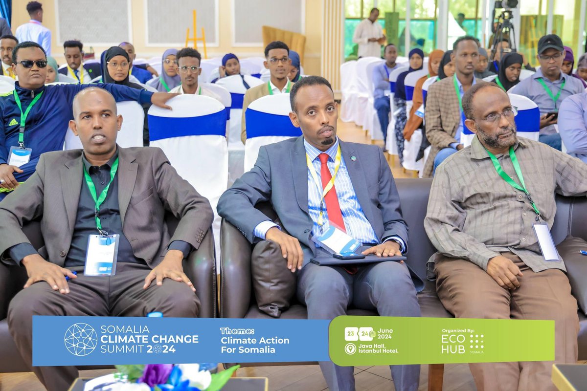 SomaliaClimate's tweet photo. The #SCCS2024 kicks off with inspiring opening remarks from Director Mohamed Shakir @Shakir252. #ClimateAction https://t.co/R8tejtY4cE