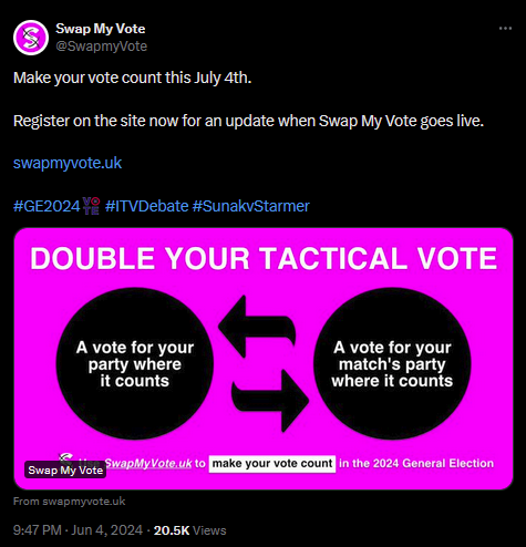DaveduFeu's tweet photo. @GarethDennis Hi - Have you thought of 'swapping' your vote, so you help your preferred #GreenParty in a seat where it really counts (e.g. Waveney or Bristol Central) and at same time help a Lab voter defeat the Tories in your seat?
It can be done!
HERE-->https://t.co/6lBJFGkMmy

@SwapmyVote https://t.co/EmgREtuDkx