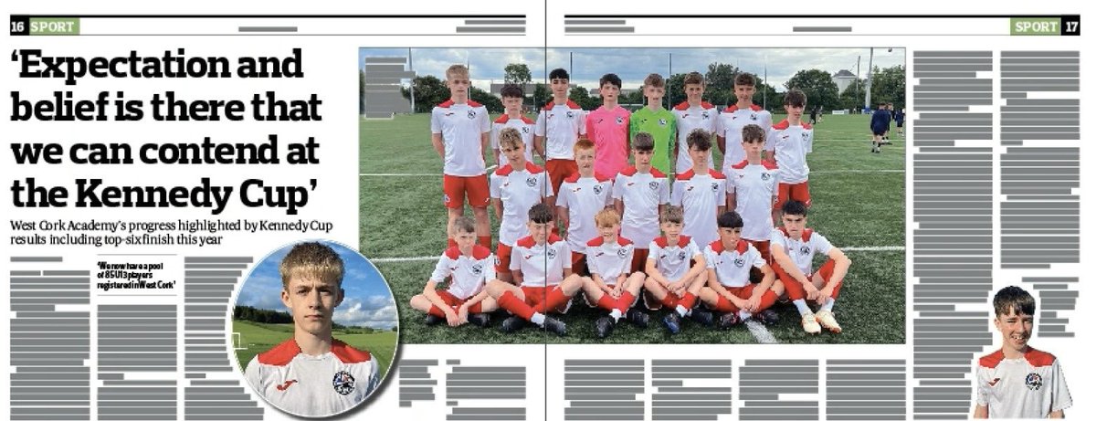 Ger McCarthy (@germccarthy74) on Twitter photo ⚽️Been writing about local soccer for 18 years. One of the annual highlights is reviewing how <a href="/theWCSL/">WestCorkSchoolboysSchoolgirlsLeagues</a> Academy fares at the annual <a href="/SFAIreland/">SFAI</a> #KennedyCup.
👩💻In next Thursday’s <a href="/SouthernStarIRL/">The Southern Star</a> <a href="/WestCorkSport/">Southern Star Sport</a> read my two-page spread on the legacy of this year’s squad’s ⚽️Been writing about local soccer for 18 years. One of the annual highlights is reviewing how <a href="/theWCSL/">WestCorkSchoolboysSchoolgirlsLeagues</a> Academy fares at the annual <a href="/SFAIreland/">SFAI</a> #KennedyCup.
👩💻In next Thursday’s <a href="/SouthernStarIRL/">The Southern Star</a> <a href="/WestCorkSport/">Southern Star Sport</a> read my two-page spread on the legacy of this year’s squad’s