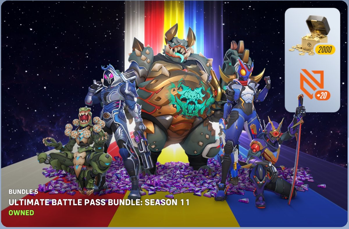 TheRealKenzo's tweet image. Overwatch Season 11 Ultimate Battle Pass Giveaway! 

How to enter:
✅Follow me.
❤️Like &amp;amp; Retweet this post.

Will announce the winner sometime next week. #Overwatch2
