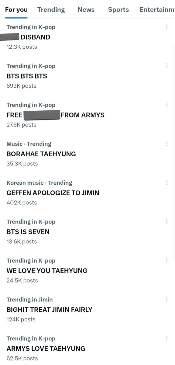 os trends da gringa tá uma loucura, vamos ajudar a levantar as tags para o taehyung e jimin!

BTS IS 7
BTS BTS BTS
BTS FOREVER 
ARMYS LOVE BTS
WE LOVE YOU BTS
BORAHAE TAEHYUNG 
WE LOVE YOU TAEHYUNG

GEFFEN APOLOGIZE TO JIMIN
BIGHIT TREAT JIMIN FAIRLY 
<a href="/GeffenRecords/">Geffen Records</a>
<a href="/BIGHIT_MUSIC/">BIGHIT MUSIC</a>