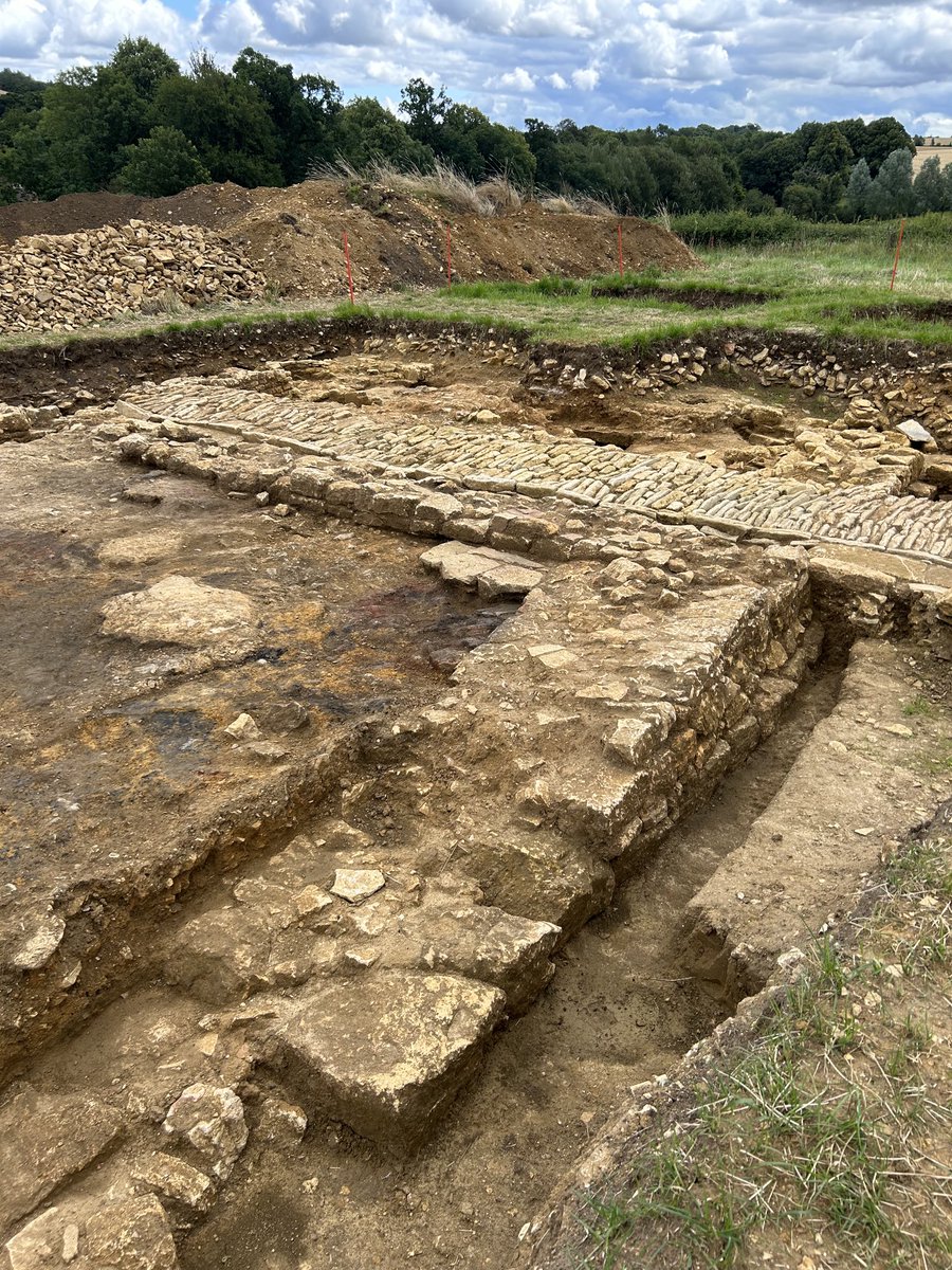 On site today to resume the exploration of the large medieval Manor House complex at Guiting Power in the Cotswolds. Still places available if you want to join us over the next 4 weeks. See website for details.