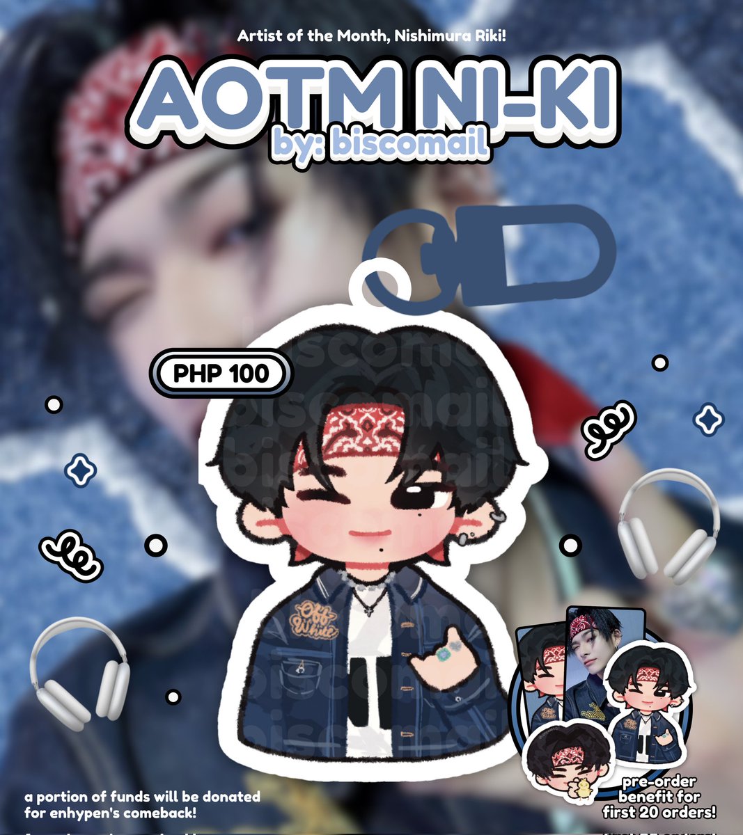 biscomail's tweet photo. NI-KI AOTM KEYRING
by: biscomail
ORDER FORM:
π https://t.co/HvCa1TLWOo
PRE ORDER PERIOD:
π 6/23 - 7/15
DOO & DOP: 7/15
RETWEET EVENT:
1 winner of aotm ni-ki keyring πΈ
#ENHYPEN #μνμ΄ν #NI_KI #λν€ https://t.co/BR14jBSOwB