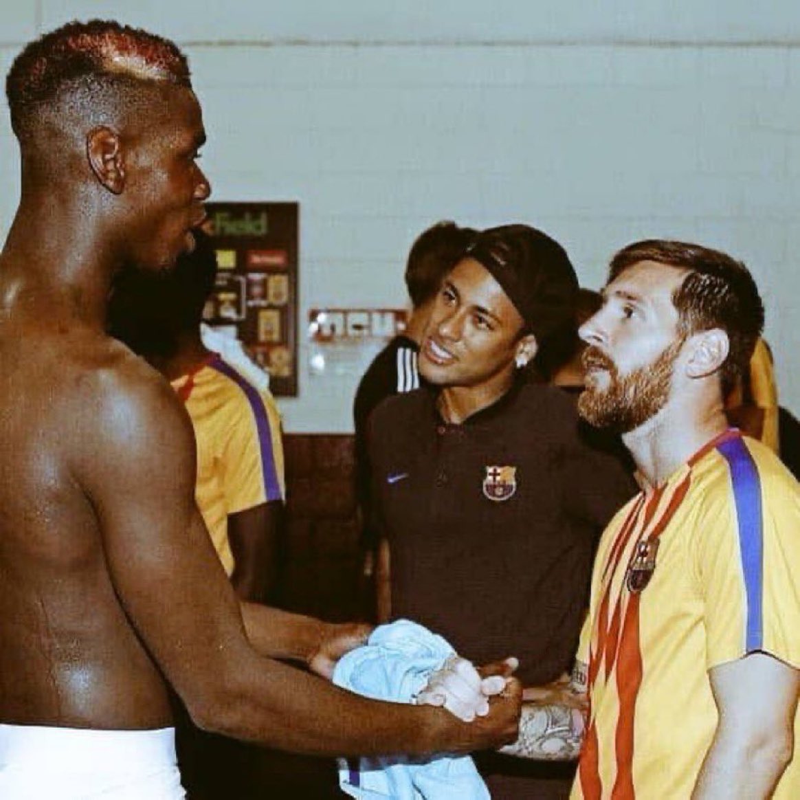 Find someone who looks at you the way Messi and Neymar look at Paul Pogba.