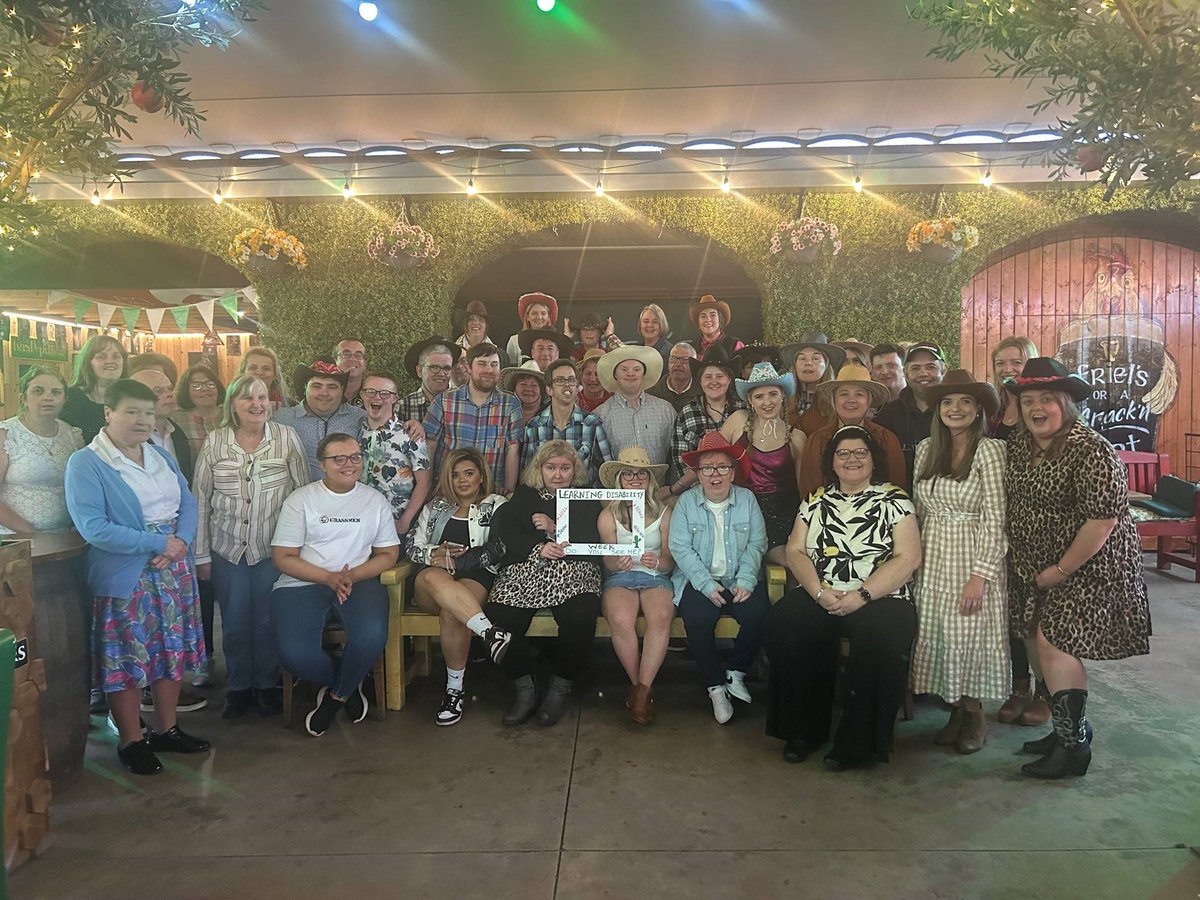 NHSCTrust's tweet image. There was lots of boot-scootin’ fun at our country music night as Mid-Ulster day opportunities staff &amp;amp; service users celebrated #LearningDisabilityWeek 🤠 

Thanks to Friels, Swatragh, for the warm welcome &amp;amp; making sure everyone was truly seen, heard &amp;amp; valued 💓 

#DoYouSeeMe