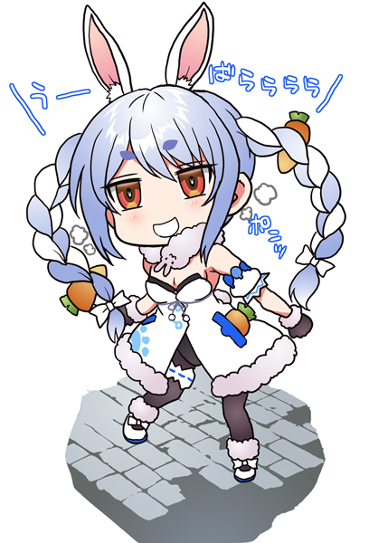 これは馴染んでもらう為に踏ん張ってみたら人間の耳の方が生えてきたぺこらさん 
#ぺこらーと 