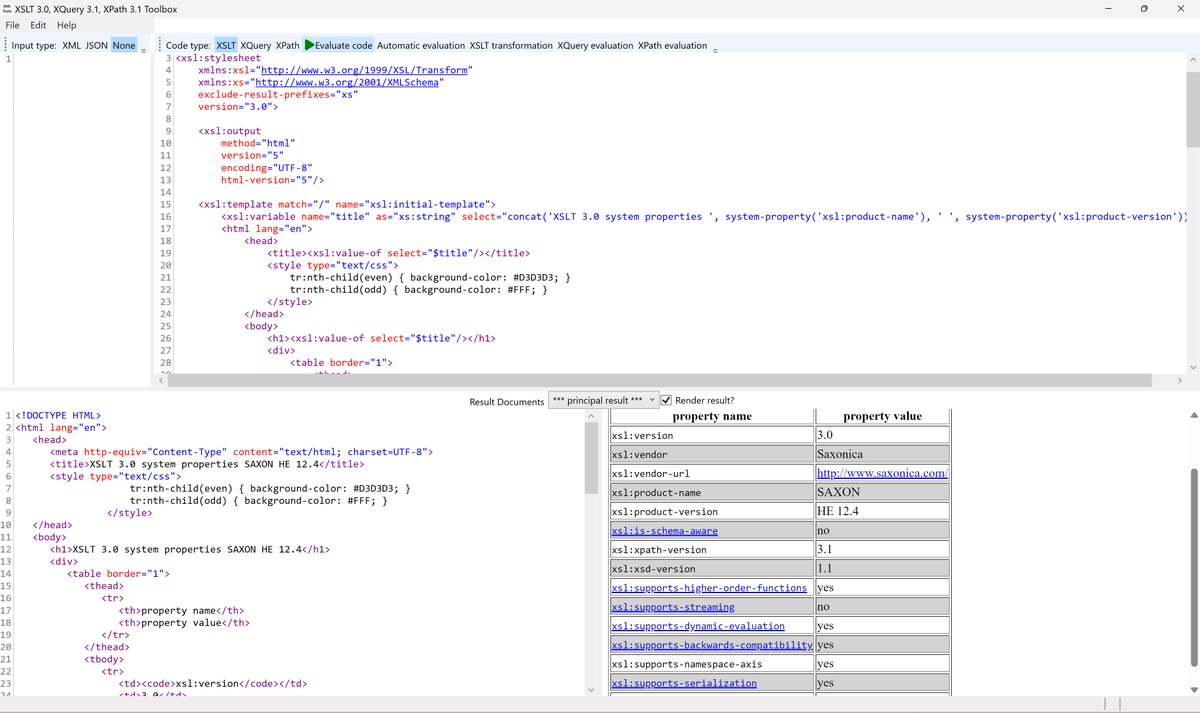 XSLT_knowmad's tweet image. Got my previously .NET 4.8 framework, official Saxonica #Saxon .NET HE 10.9 powered #XSLT/#XQuery/#XPath Notepad converted to .NET 8 and my home grown Saxon HE 12 IKVM compilation. Now I wonder how to package this up for other users.