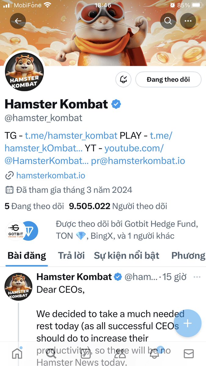 AmyJohn5233176's tweet photo. 📣📣📣 EMERGENCY NOTICE 📣📣📣
Hamster Kombat  (HMSTR) has been traded on https://t.co/4GaNXzTtzR for 0.39 USDT
Hurry up and register for a free account, to receive free airdrop
https://t.co/KO66cqZCCk
#hamsterkombat #notcoin #tapswap #airdrop #P2E https://t.co/N0E0zcGW49