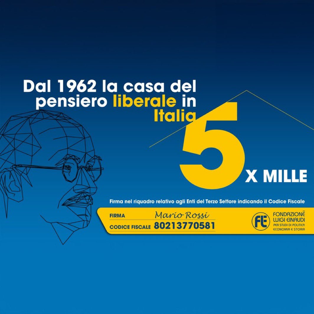 Dateci una mano, senza alcun costo,  scrivendo il

Cod. Fisc.: 80213770581 

nel riquadro della vostra dichiarazione dei redditi relativo al 5X1000 per gli Enti del Terzo Settore.

Ogni euro sarà investito per diffondere, le nostre, le vostre idee.

Ci conoscete da 62 anni !!!