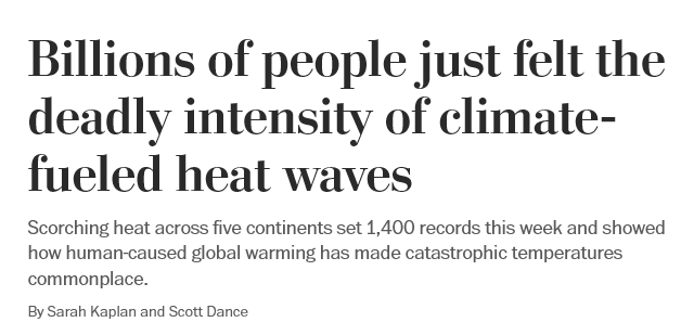 alfiekohn's tweet photo. By now, most people understand - from reports like #1 &amp; #2, below - that climate change underlies more frequent &amp; intense droughts, floods, &amp; heat waves. But too few connect this to separate reports like those in #3. 
Message: A vote for a Republican is a vote for more misery. https://t.co/QXNhWYxjHG