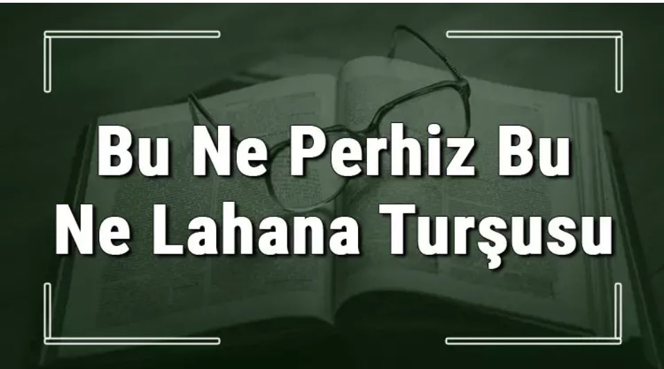 Mehmet Ali Kılıçarslan (@mmkilicarslan) on Twitter photo Ne kadar güzel bir metafordur aslında “bu ne perhiz, bu ne lahana turşusu?” Unutmamak; özellikle de sosyal ve politik olaylar için kullanmak lazım. Ve yine özellikle samimiyetsiz, tutarsız ve çizgisi olmayan kişiler için… Ne kadar güzel bir metafordur aslında “bu ne perhiz, bu ne lahana turşusu?” Unutmamak; özellikle de sosyal ve politik olaylar için kullanmak lazım. Ve yine özellikle samimiyetsiz, tutarsız ve çizgisi olmayan kişiler için…