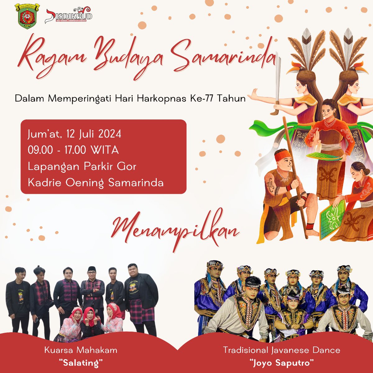 Kunjungi Ragam Budaya Samarinda yang menampilkan Kuarsa Mahakam "Salating" &amp; Tari Jawa "Joyo Saputro" <a href="/ppid_smr/">Pemerintah Kota Samarinda</a> <a href="/kabar_SMR/">Kabar Samarinda</a> <a href="/mySAMARINDA/">#SamarindaBukanSMD</a>