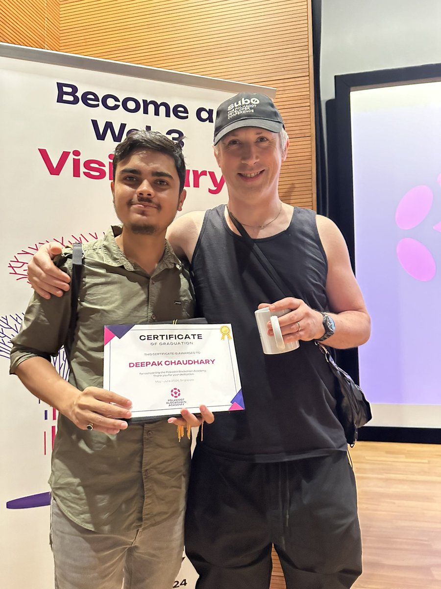 aideepak1's tweet image. What an incredible journey! 🎉 Proud to graduate from the @AcademyPolkadot . This experience has been life-changing. Huge thanks to the amazing faculty and staff for this opportunity. Ready for the next chapter! 🚀 #Polkadot #BlockchainAcademy #web3‌‌ #Blockchain #learning