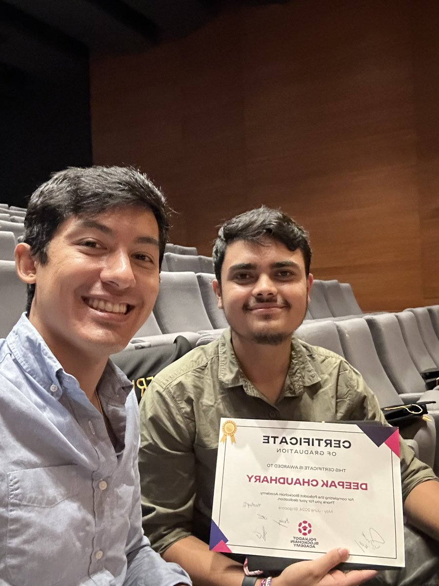 aideepak1's tweet image. What an incredible journey! 🎉 Proud to graduate from the @AcademyPolkadot . This experience has been life-changing. Huge thanks to the amazing faculty and staff for this opportunity. Ready for the next chapter! 🚀 #Polkadot #BlockchainAcademy #web3‌‌ #Blockchain #learning