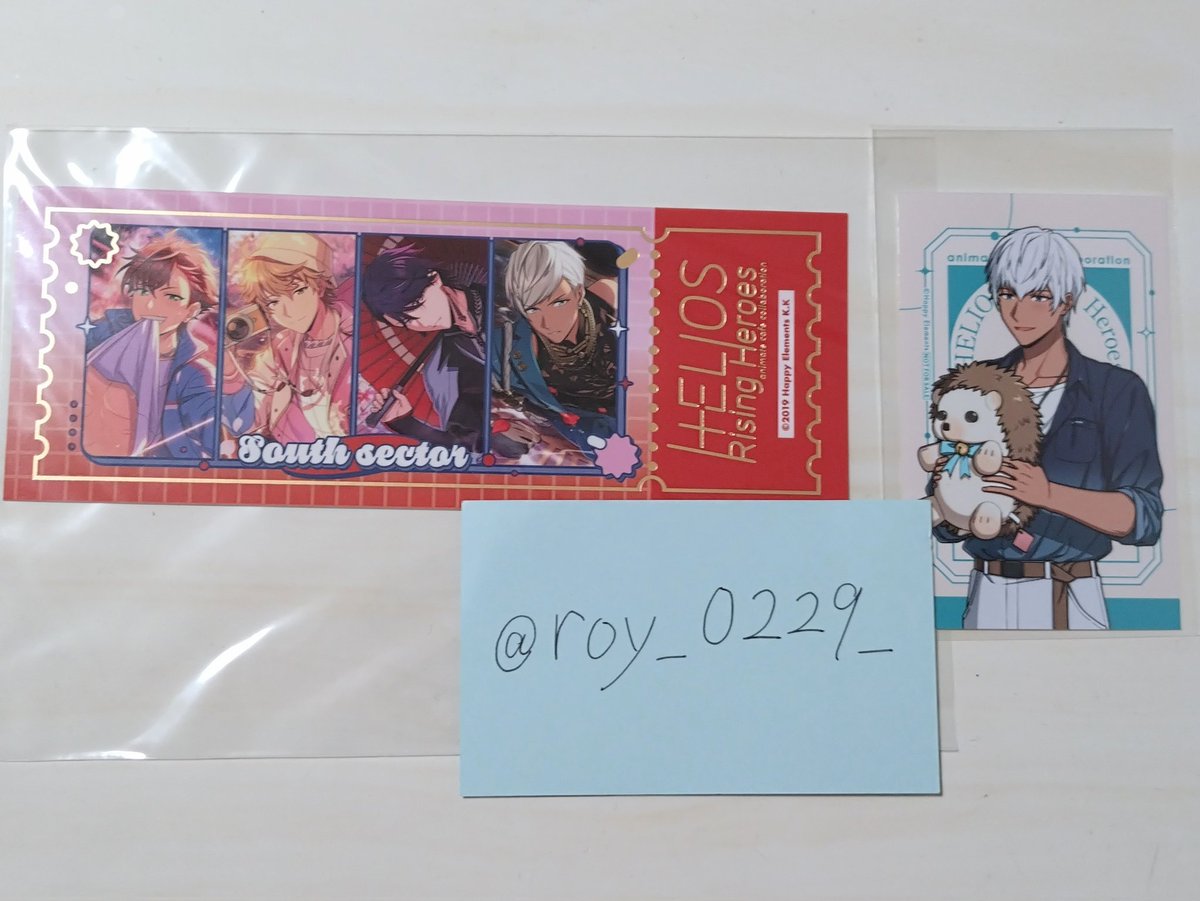 roy_0229_'s tweet photo. 交換　エリオスR　アニカフェ　フォトカード　チケットカード

【譲】
チケット:サウス(等身)
フォトカ:オスカー

【求】
チケット:イクリプス
フォトカ:ブラッド

郵送または梅田近辺手渡し
検索からもお気軽にお声掛けください。よろしくお願いいたします。 https://t.co/6RPGPT8cha