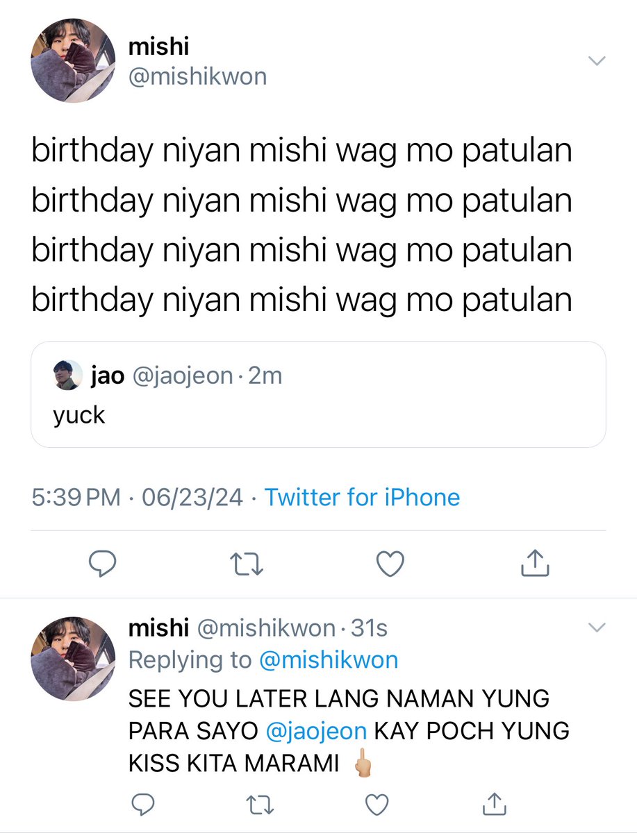 mniwonu's tweet photo. 🫧 [227]

fast forward to the weekend: happy birthday, jao! 🤍 and finally poshi?!?! https://t.co/VPnHi9uIqC