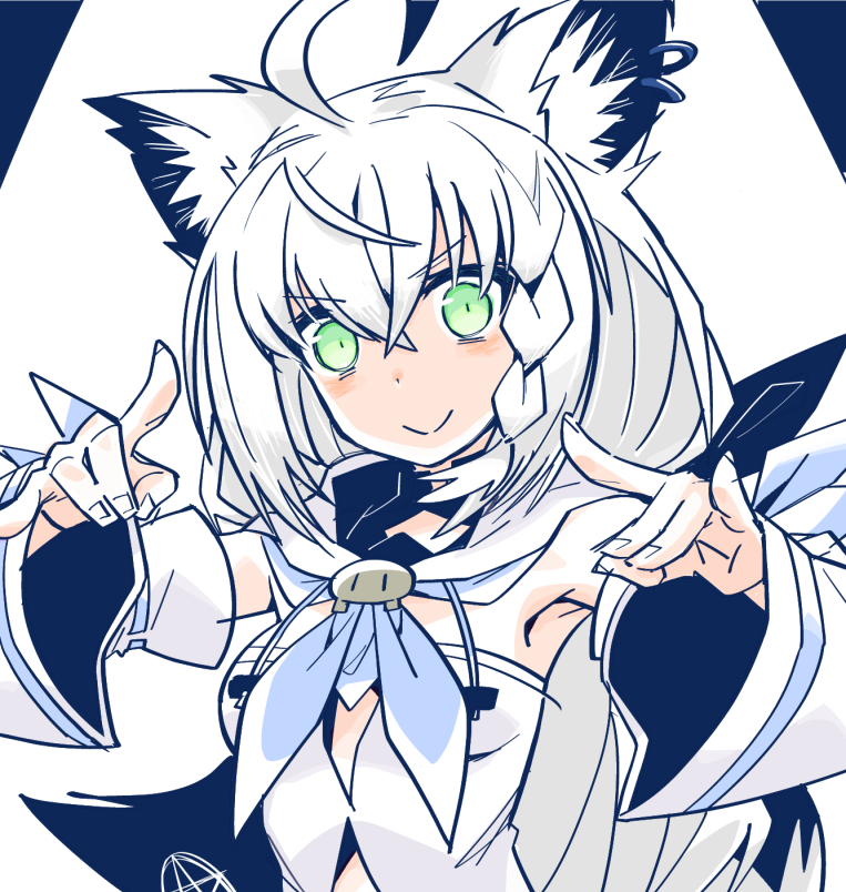 白上フブキ ,白上フブキ(通常) 「にゅっとしたきつね」|ヒコロウのイラスト