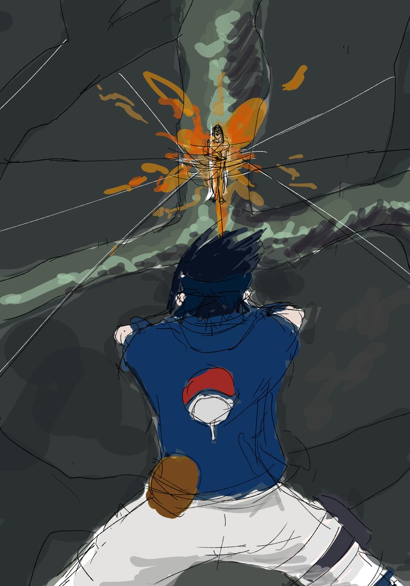蘇れ写輪眼!!必殺・火遁龍火の術 より #NARUTO #ファンアート