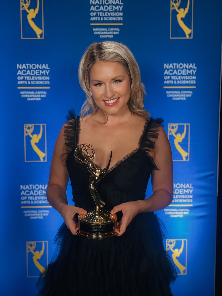 MikenzieFrost's tweet photo. Fun night at the @CapitalEmmys! Proud to bring home another one ✨ https://t.co/k3GKPlKXmO
