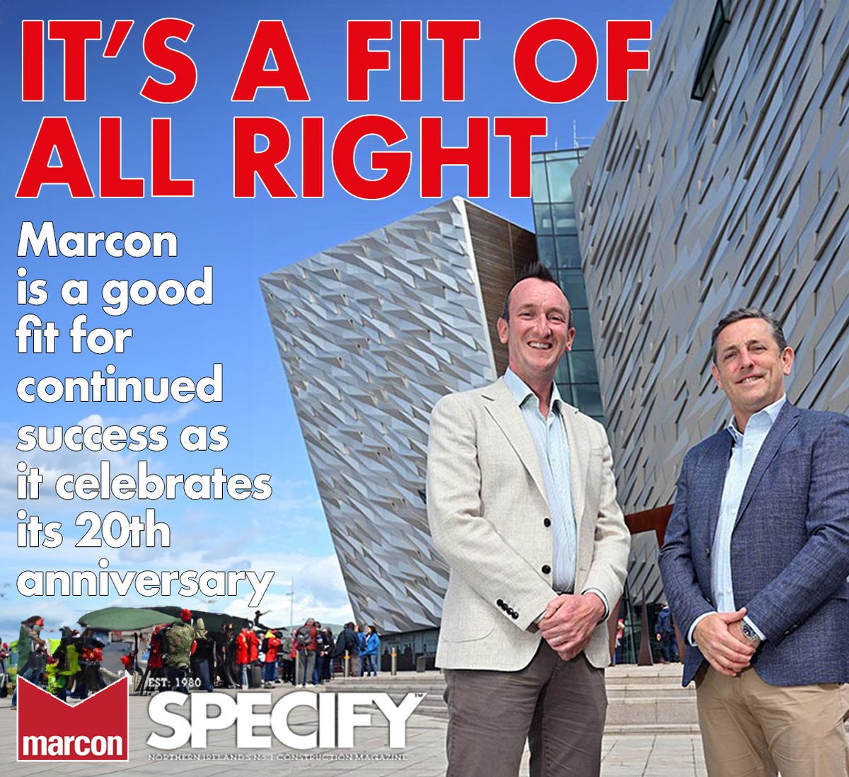 MARCON Fit-Out is marking 20 years in business with the announcement that it has created 20 new jobs over the last two years in support of its sustainable growth plan.

The Antrim-baed company was founded by Mark O’Connor and Mark McElroy in 2004 after they noticed a gap in the