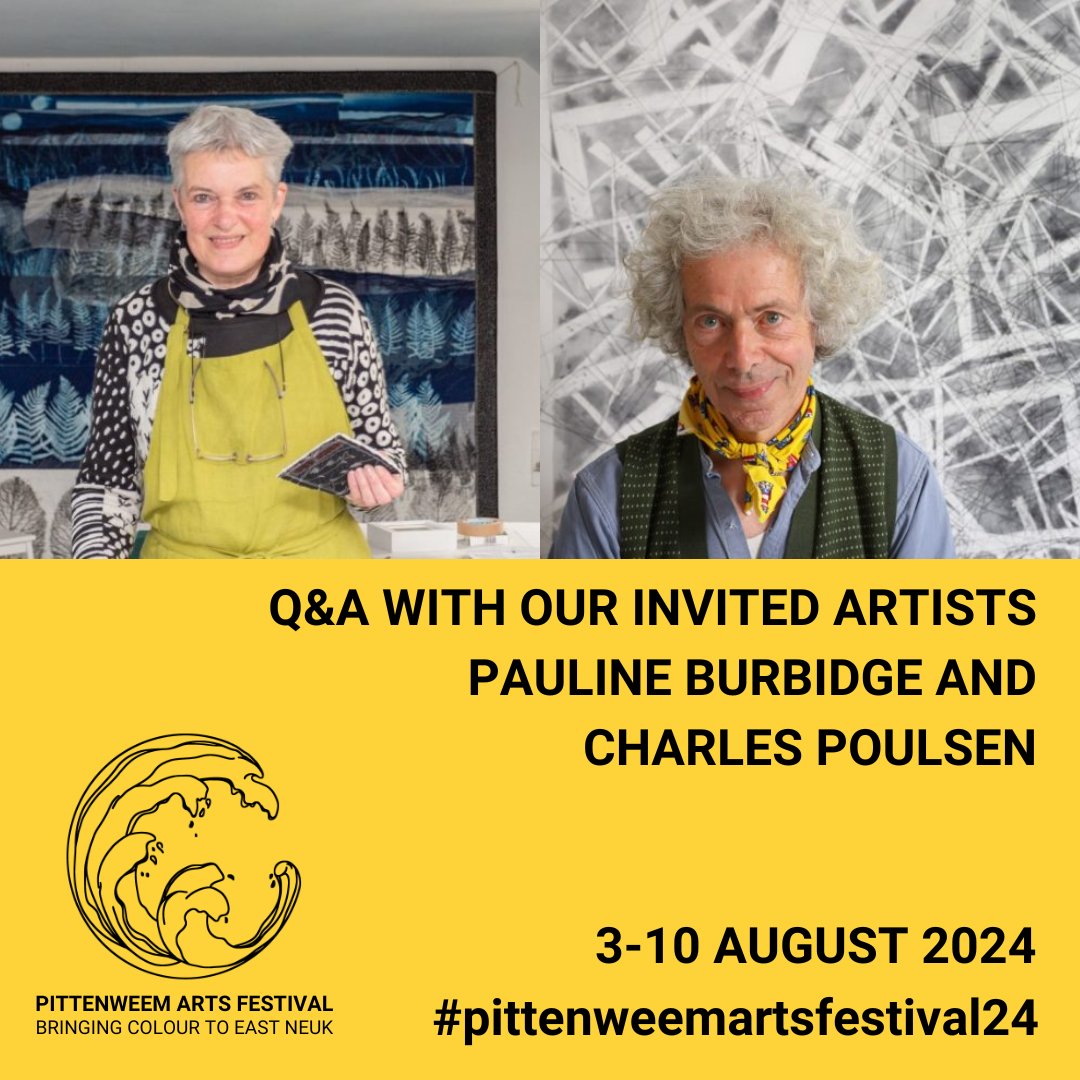We have just published this very enlightening Q&amp;A with Pauline Burbidge and Charles Poulsen, invited artists at #pittenweemartsfestival24. 

You can read the article here: 
pittenweemartsfestival.co.uk/pauline-burbid…

#textileart #mixedmedia #sculpture #quilt #ScottishLandscape