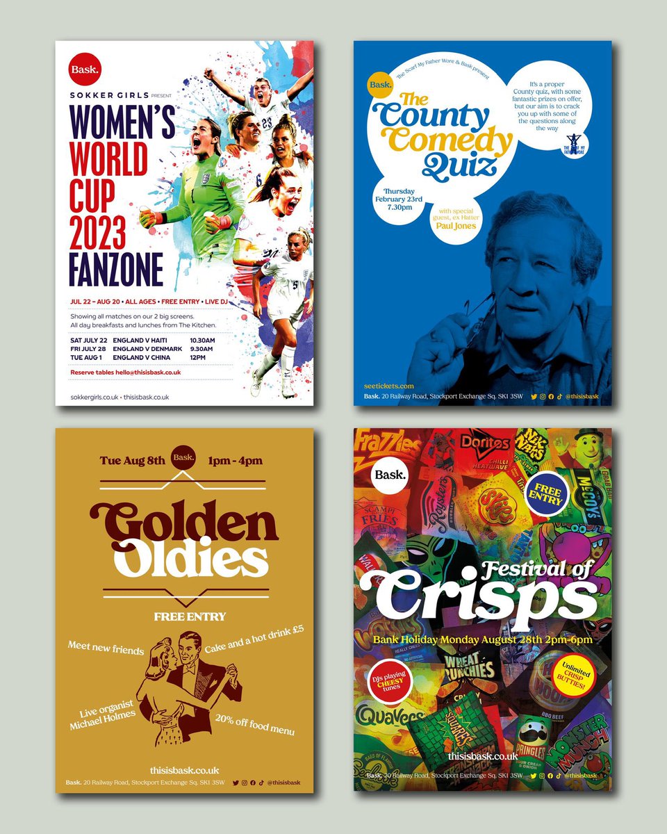 fitzstockport's tweet image. A little look back at some of the amazing artwork for our events courtesy of the best in town, @markbrownstudio.

An absolute pleasure to work with and have him as part of the Bask family.

Hit him up for you all your design needs 🧡