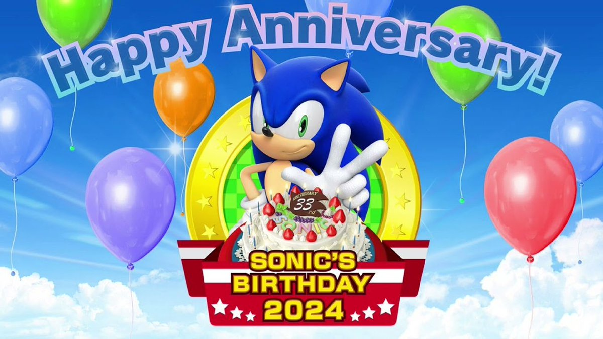 SONIC OURIÇO AZUL FAZ HOJE 33  ANO DE ANIVERSÁRIO 2024 DEIS O SEU LANÇAMENTO JOGO PARA SEGA DES O ANO 1991 dia 23 de Junho 
#sega 
#sonic