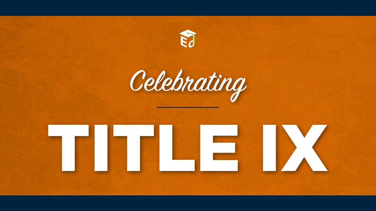 52 years after it was signed into law on June 23, 1972, #TitleIX continues to provide opportunities for millions of students in schools across the country.

Learn more about this landmark civil rights law &amp; ED's work to uphold its protections: www2.ed.gov/about/offices/…