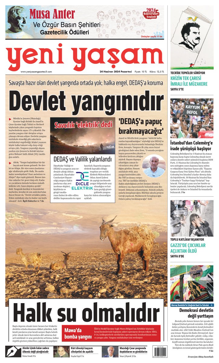 'Devlet yangınıdır' manşetiyle yarın bayilerdeyiz