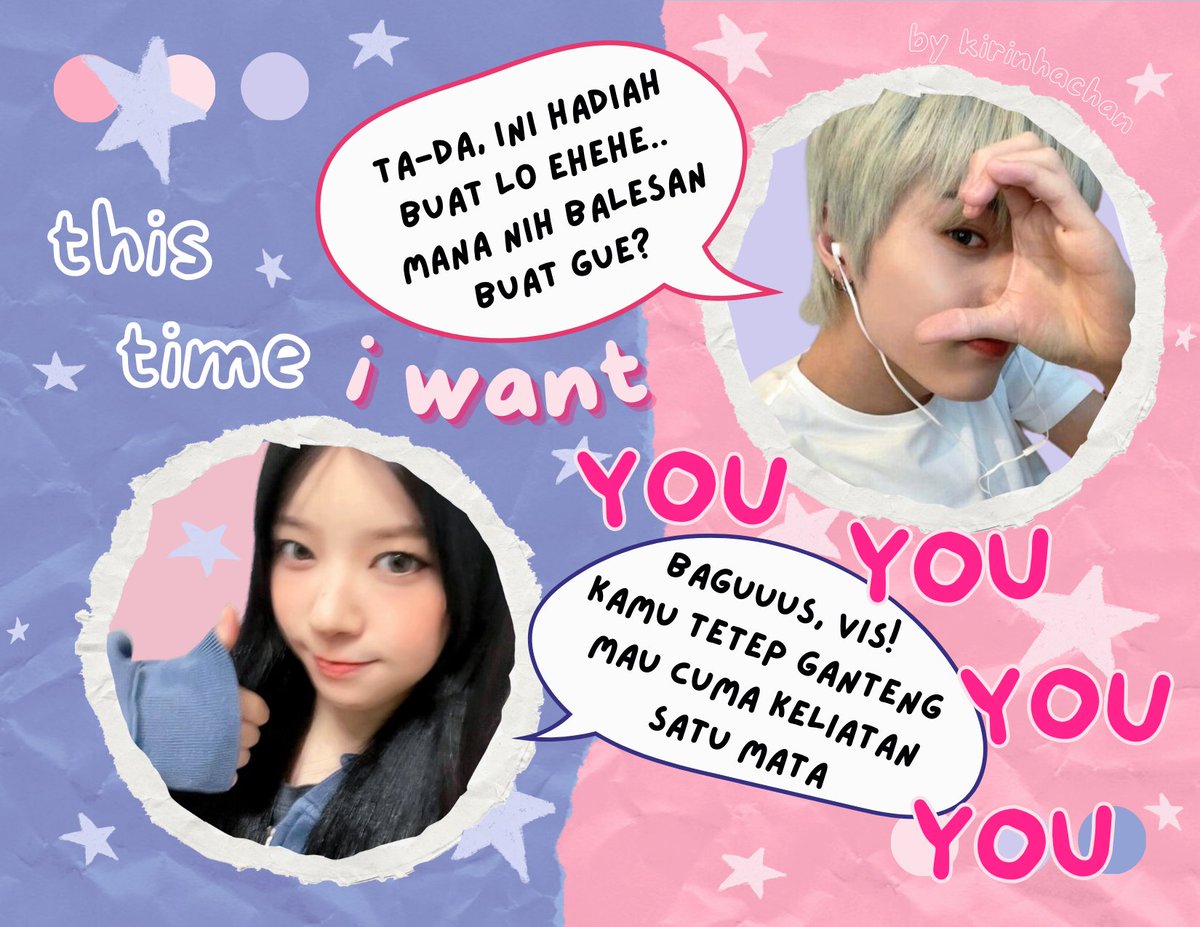 this time i want
     you     you     you     you

— #FRIENDZONEWEEKS —

a #mokaruto mini au
(moka illit x haruto treasure)