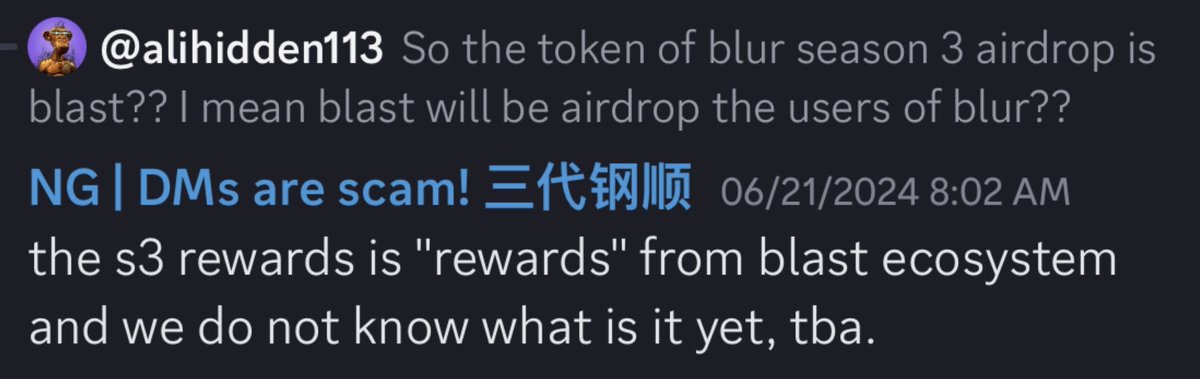 Blast goodies for Blur farmers. Just imagine 🤣