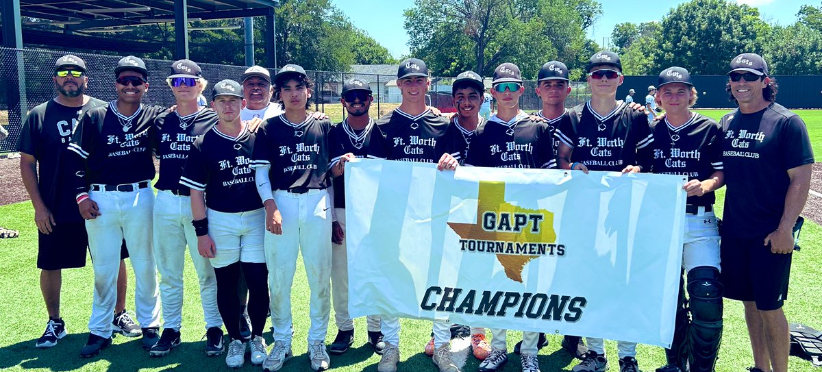 Congrats to the Fort Worth Cats Black as your GAPT/Texas Scouts Association Gerald Turner Annual Classic 2024 16U Champions! 

<a href="/FWCats_Kirby/">Ft. Worth Cats Baseball Club</a> 
<a href="/texas_scouts/">Texas Baseball Scouts Association</a>