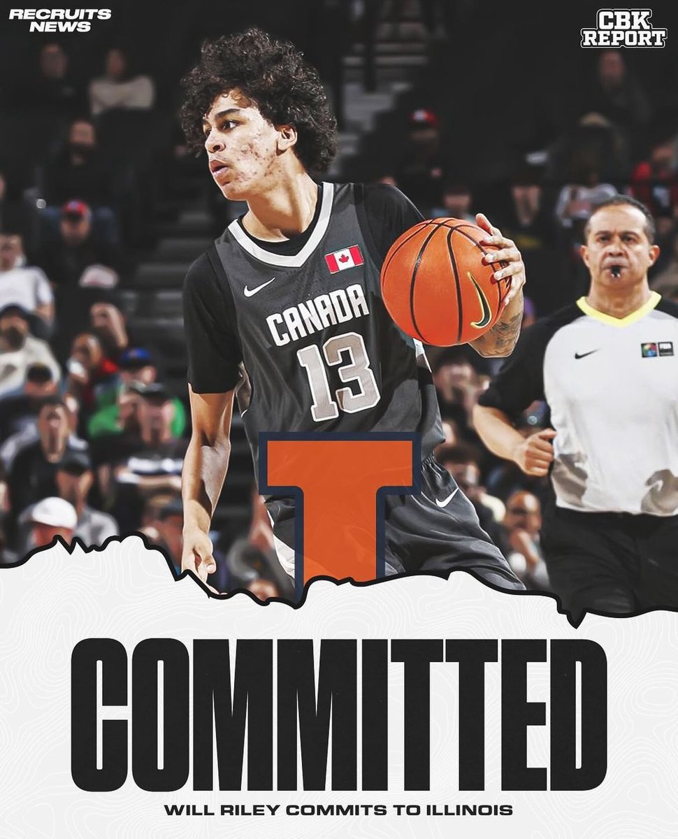 BREAKING: 5🌟 Will Riley has committed to Illinois and Brad Underwood!

Riley is the No. 1 prospect in Canada and is reclassifying to 2024. Projected lotto pick in the 2025 NBA Draft 🔥