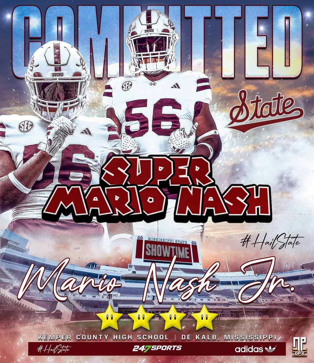 First of all I want to thank God for blessing me with all of the opportunities I have to further my career in College Football. I also want to Thank every Coach who took the time to recruit me. With that being said, I am committed to Mississippi State Bulldogs!  #HailState