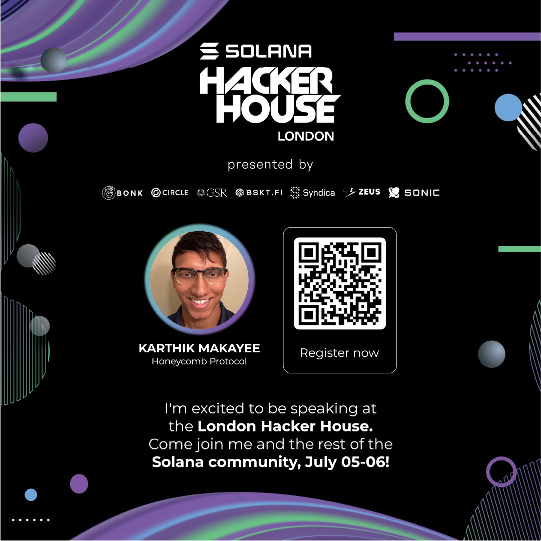 Honeycomb Protocol (@honeycomb_prtcl) on Twitter photo Join us at the London <a href="/hackerhouses/">Solana APEX and Global Community Events</a> on July 6th for our workshop:
1️⃣ Overview of Honeycomb Protocol 📚
2️⃣ Live coding session 🛠️ Join us at the London <a href="/hackerhouses/">Solana APEX and Global Community Events</a> on July 6th for our workshop:
1️⃣ Overview of Honeycomb Protocol 📚
2️⃣ Live coding session 🛠️