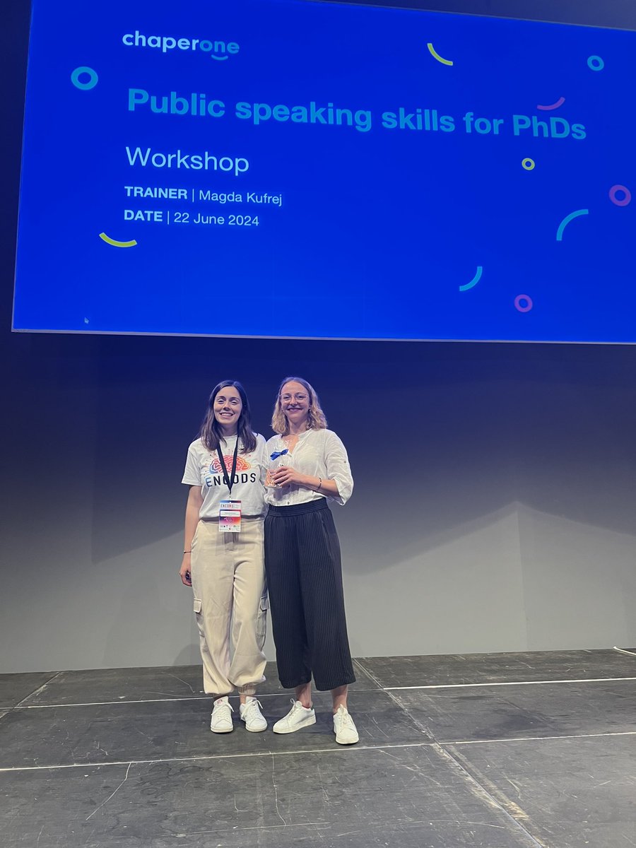 We would like to extend our heartfelt appreciation to Magda Kufrei from <a href="/ChaperoneOnline/">Chaperone</a> for her insightful workshop on public speaking skills for PhDs at ENCODS 2024. Her expertise and guidance were invaluable to all attendees. Thank you, Magda! #encods24 <a href="/FENSorg/">FENS</a>