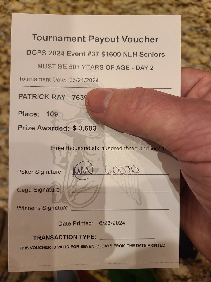 Out of <a href="/VenetianPoker/">Venetian Poker Room</a> Seniors in 109th.  Headed to late reg Milly.  <a href="/jakacoaching/">Jakacoaching 🎓</a>