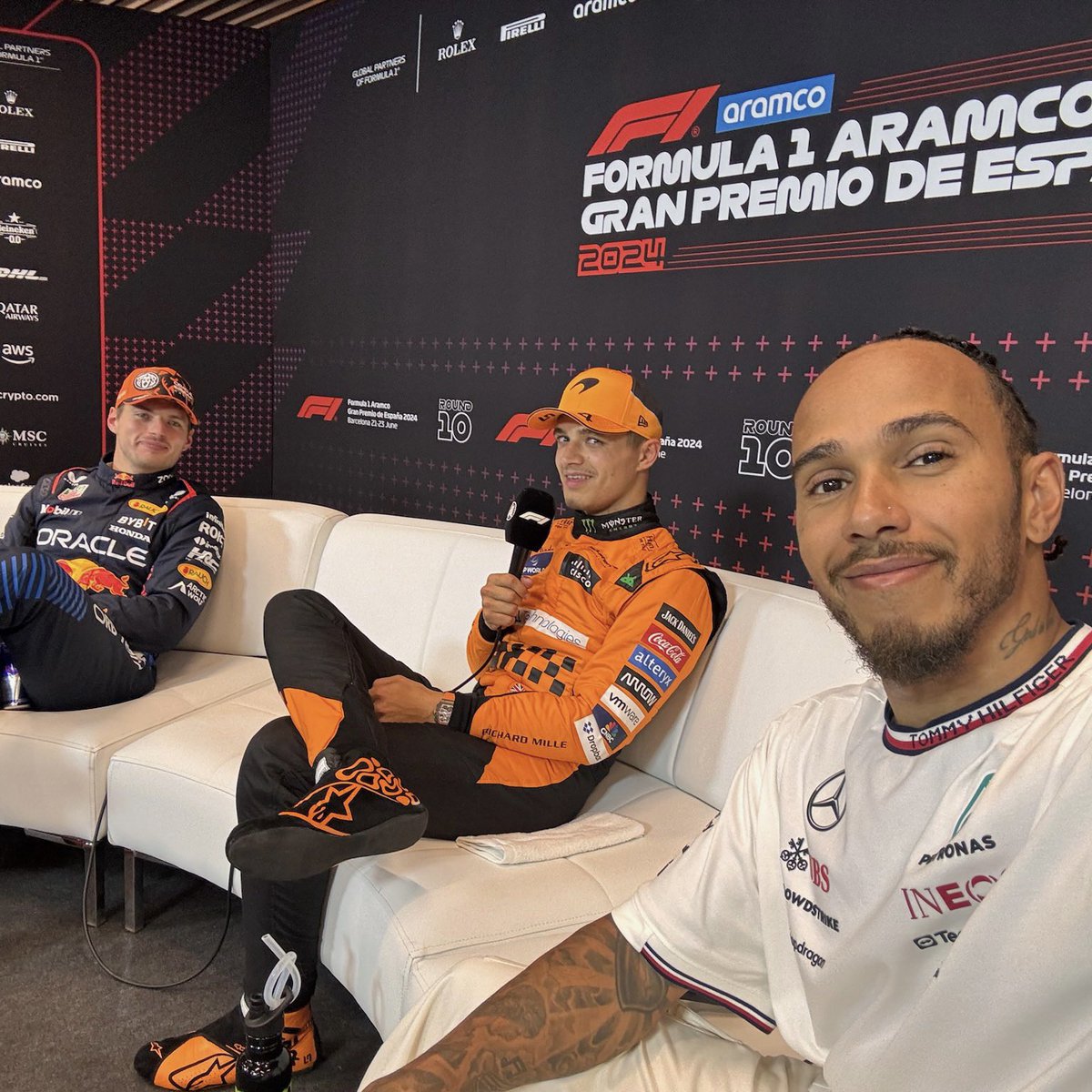 Wake up. Podium selfie just dropped 🤳