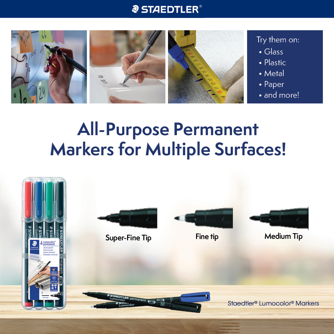 Unleash your creativity with Staedtler Lumocolor markers! Available in a variety of vibrant colours and tip sizes, these markers are your creative sidekick for any project. SHOP TODAY shopofficeonline.com/app/capricorn?…
#staedtler #markers  #westperth #mitchellontario