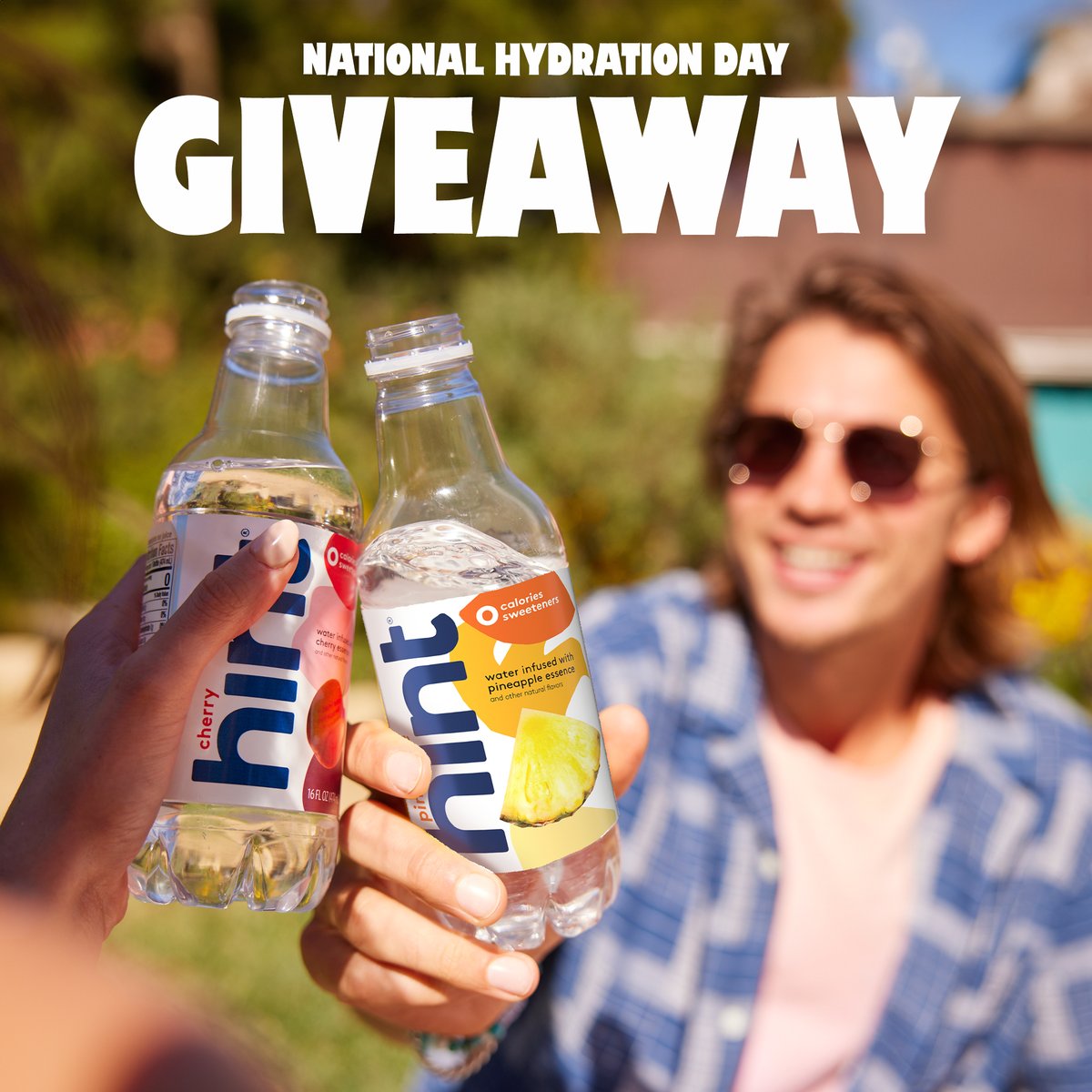 It's a #NationalHydrationDay giveaway! 1 lucky winner will receive a half-year supply of #HintWater (18 cases), keeping you hydrated for the rest of the year. 💧🙌

To enter:
1️⃣ Follow <a href="/hint/">hint</a> on X
2️⃣ RT this post

#Giveaway ends 7/2. Winner notified via DM by 7/8.