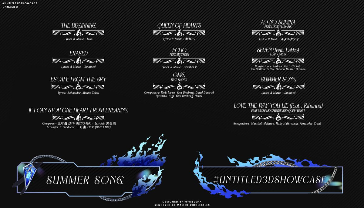 Mymeluna's tweet photo. I was in charge of Graphic design 
for @unnamednow00 3D showcase graphic assets!!
and have @Mriddletales as my asist. 

ได้รับโอกาสจากพี่ยูอีกครั้งแล้ว ดีใจมากค่ะะ
Thank you ka P'U !! รักพี่ยูมากๆ!
#untitled3dshowcase #dearu_san #urärt #Mymepography #Mymeluwork https://t.co/a29Sx9gT2a